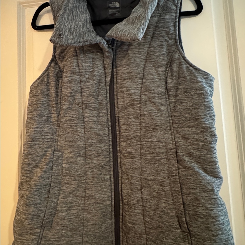 The North Face Heather Gray Quilted Vest